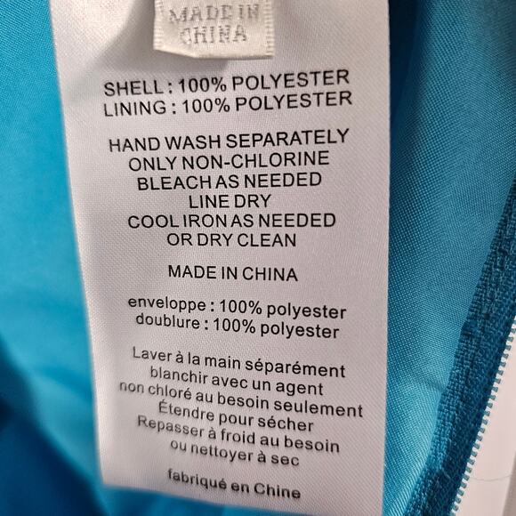 David's Bridal Crinkle Chiffon Dress Cascade Skirt in Malibu NWT Size 0 - Picture 10 of 16